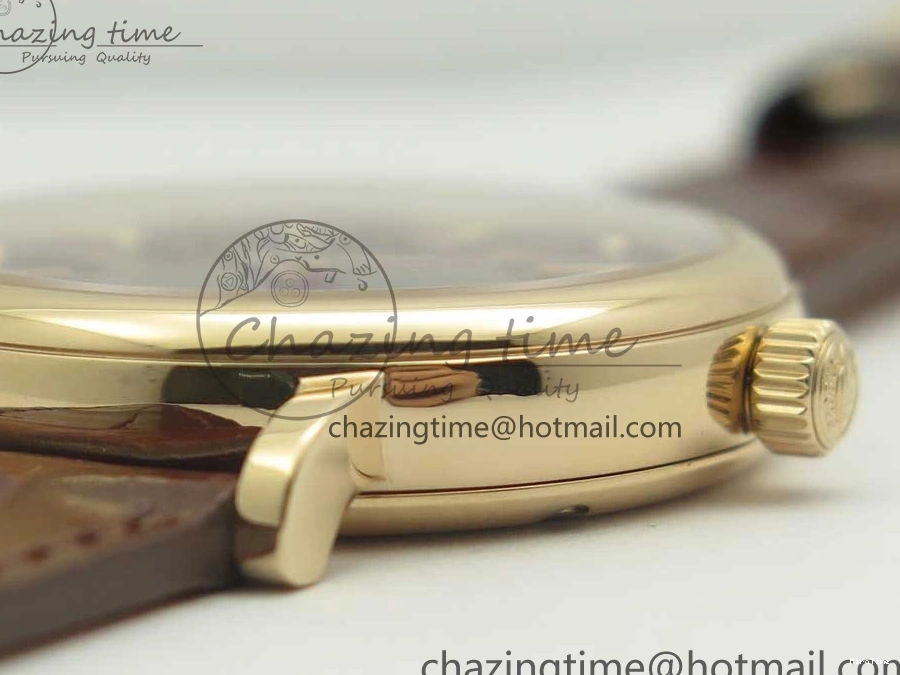 MIROTIME 0428 SportInspired Portofino IW458101 RG MK 1:1 Best Edition Gray Dial On Brown Leather Strap MIYOTA 7165